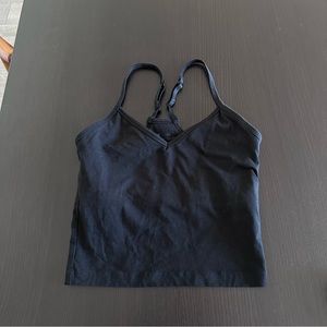 Black pact organic cotton cropped tank top built in bra xsmall